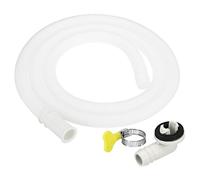 PATIKIL 4,9 Pies Aire Acondicionador Manguera Kit, Universal Conector Manguera con Abrazadera para Mini-Split Ventana AC Unidad Lavavajillas Grifo, Blanco