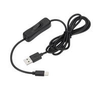 PATIKIL 4.92ft Cable Extensión USB Con Interruptor De Encendido Y Apagado,Tipo C A USB Macho Soporta Datos Y Suministro De Energía Cable De 4 Núcleos Lámpara De Escritorio Ventilador,Negro