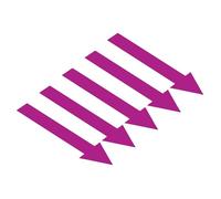 PATIKIL 4 Hojas Pegatina de Flecha, 12x2.9cm（L*A) Flecha Adhesiva Etiqueta PVC Codificación Cartel Calcomanía Multiuso Señalización Direccional para Suelo Pared Dirección Caja, Púrpura