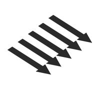 PATIKIL 4 Hojas Pegatina de Flecha, 12x3cm（L*A) Flecha Adhesiva Etiqueta PVC Codificación Cartel Calcomanía Multiuso Señalización Direccional para Suelo Pared Dirección Caja, Negro