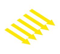 PATIKIL 4 Hojas Pegatina de Flecha, 12x3cm（L*A) Flecha Adhesiva Etiqueta PVC Codificación Cartel Calcomanía Multiuso Señalización Direccional para Suelo Pared Dirección Caja, Amarillo