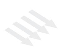 PATIKIL 4 Hojas Pegatina de Flecha, 30x9cm（L*A) Flecha Adhesiva Etiqueta PVC Codificación Cartel Calcomanía Multiuso Señalización Direccional para Suelo Pared Dirección Caja, Blanco