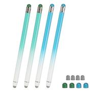 PATIKIL 4 Pcs Lápices Estilográficos Pantallas Táctiles, 2 En 1 Lápiz Capacitivo Alta Sensibilidad Universal para Teléfonos Tabletas Laptops Dispositivos con Pantalla Táctil, Azul Verde