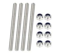 PATIKIL 4 Pcs Varilla Roscada Completa, M10 X 150 Mm 304 Acero Inoxidable Barra Roscada Derecha Larga Con Tuercas Para Tuberías Abrazaderas Colgadores Y Pernos En U