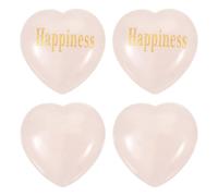 PATIKIL 4 piedras de cristal natural en forma de corazón, piedra de preocupación de amor de 1.2 pulgadas con palabras inspiradoras, cristales de ansiedad para mujeres, regalos de estrés, meditación