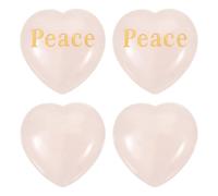 PATIKIL 4 piedras de cristal natural en forma de corazón, piedra de preocupación de amor de 1.2 pulgadas con palabras inspiradoras, cristales de ansiedad para mujeres, regalos de estrés, meditación