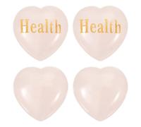 PATIKIL 4 piedras de cristal natural en forma de corazón, piedra de preocupación de amor de 1.2 pulgadas con palabras inspiradoras, cristales de ansiedad para mujeres, regalos de estrés, meditación