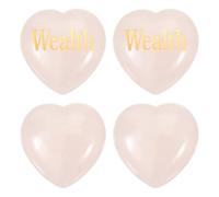 PATIKIL 4 piedras de cristal natural en forma de corazón, piedra de preocupación de amor de 1.2 pulgadas con palabras inspiradoras, cristales de ansiedad para mujeres, regalos de estrés, meditación
