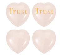 PATIKIL 4 piedras de cristal natural en forma de corazón, piedra de preocupación de amor de 1.2 pulgadas con palabras inspiradoras, cristales de ansiedad para mujeres, regalos de estrés, meditación