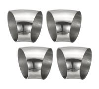 PATIKIL 4 piezas Codo de 45 grados curvado con mandril, 54mm OD codo para escape conector de tubería de escape acero inoxidable 304 para tubería de escape barandilla escalera HVAC