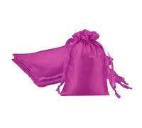 PATIKIL 4 X 6 Inch Bolsas De Raso Con Cordón, 3 Pcs Bolsas De Regalo De Seda Con Cordón Para Joyas Dulces Navidad Boda Graduación Cumpleaños Pascua, Rojo Rosa