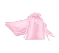 PATIKIL 4 X 6 Inch Bolsas De Satén Con Cordón, 3 Pcs Bolsas De Regalo De Seda Con Cordón Para Joyería Dulces Boda Fiesta Navidad Graduación Cumpleaños Pascua, Rosa
