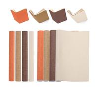 PATIKIL 40"x16" Tela para encuadernación, 4 piezas de tela para reparación de cubiertas de libros, encuadernación de libros para artes de libros, marrón oscuro/marrón/naranja/beige