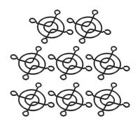 PATIKIL 40mm Ventilador Dedo Rejilla 8 Uds Metal Parrilla Protector Guardia Ventilador Protectora Cubierta para 40x40mm Escape Ventiladores para Computadora DIY Negro