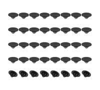 PATIKIL 40pcs Silicona Agujero Tapón para Orificio de 10-11 mm, Botón Redondo Mueble Protector Goma Snap-In Cubierta Arco Cierre Multiuso para Pared Cocina Armario Botella, Negro