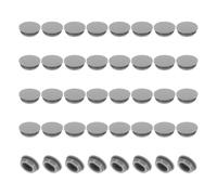 PATIKIL 40pcs Silicona Agujero Tapón para Orificio de 15.5-17 mm, Botón Redondo Mueble Protector Goma Snap-In Cierre Multiuso para Pared Cocina Armario Botella, Gris