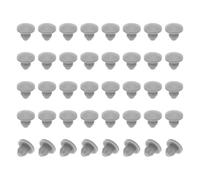 PATIKIL 40pcs Silicona Agujero Tapón para Orificio de 3.5-4 mm, Botón Redondo Mueble Protector Goma Snap-In Cierre Multiuso para Pared Cocina Armario Botella, Gris