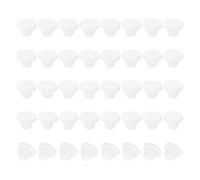 PATIKIL 40pcs Silicona Agujero Tapón para Orificio de 8-8.5 mm, Botón Redondo Mueble Protector Goma Snap-In Cierre Multiuso para Pared Cocina Armario Botella, Crema