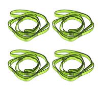 PATIKIL 43 Pulgadas Correas Daisy Chain Pack De 4 Correas De Escalada Ajustables De Nylon Resistente para Columpio De Yoga Aéreo con 8 Lazos Verde