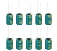 PATIKIL 450V 22uF Condensadores Electrolíticos, 10Pzs 13x20mm Aluminio Condensadores Electrolíticos De Alta Frecuencia Para TV, Monitor LCD, Refrigerador, Placas De Circuito, Verde