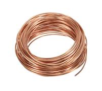 PATIKIL 49 Pies Sólido Desnudo Cobre Alambre, 14 Calibre 99.9% Puro Cobre Alambre 2mm Suave Cuentas Alambre Metal Planta Tallo Lazos para Joyería Artesanía (15m)