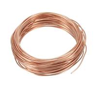 PATIKIL 49 Pies Sólido Desnudo Cobre Alambre, 17 Calibre 99.9% Puro Cobre 1,5mm Suave Cuentas Metal Planta Tallo Lazos para Joyería Artesanía (15m)