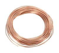 PATIKIL 49 Pies Sólido Desnudo Cobre Alambre, 18 Calibre 99.9% Puro Cobre Alambre 1,2mm Suave Cuentas Alambre Metal Planta Tallo Lazos para Joyería Artesanía (15m)