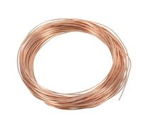 PATIKIL 49 Pies Sólido Desnudo Cobre Alambre, 20 Calibre 99.9% Puro Cobre Alambre 1mm Suave Cuentas Alambre Metal Planta Tallo Lazos para Joyería Artesanía (15m)