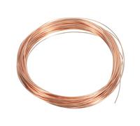 PATIKIL 49 Pies Sólido Desnudo Cobre Alambre, 22 Calibre 99.9% Puro Cobre Alambre 0,7mm Suave Cuentas Alambre Metal Planta Tallo Lazos para Joyería Artesanía (15m)