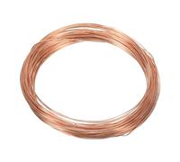 PATIKIL 49 Pies Sólido Desnudo Cobre Alambre, 23 Calibre 99.9% Puro Cobre Alambre 0,6mm Suave Cuentas Alambre Metal Planta Tallo Lazos para Joyería Artesanía (15m)