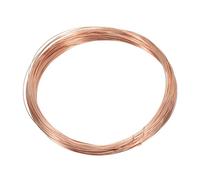 PATIKIL 49 Pies Sólido Desnudo Cobre Alambre, 25 Calibre 99.9% Puro Cobre Alambre 0,5mm Suave Cuentas Alambre Metal Planta Tallo Lazos para Joyería Artesanía (15m)