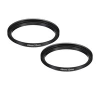 PATIKIL 49mm-52mm Metal Aumento Anillo, 2 Paquete Cámara Lente Filtro Adaptador Anillo Aluminio Filtro Adaptador Anillo para Cámara Objetivos Parasol, Negro