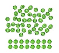 PATIKIL 4mm Cuentas de Vidrio Bicone, 1800 Piezas de Cuentas de Cristal Bicone Facetadas Pequeñas para Hacer Pendientes, Pulseras, Collares, Anillos, Joyería DIY, Verde