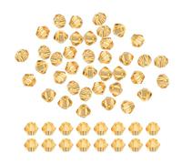 PATIKIL 4mm Cuentas de Vidrio Bicone, 1800 Piezas de Pequeñas Cuentas de Cristal Facetado para Hacer Pendientes, Pulseras, Collares, Anillos, Joyería DIY, Champagne Dorado