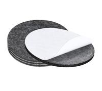 PATIKIL 4pcs Almohadillas de Fieltro para Muebles, 114mm/4.5" Fieltro Adhesivo Belcro Redondo Antideslizantes Protectores para Patas de Mesa Silla Lámpara Muebles, Gris Oscuro