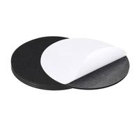 PATIKIL 4pcs Almohadillas de Fieltro para Muebles, 254mm/10 Fieltro Adhesivo Belcro Redondo Antideslizantes Protectores para Patas de Mesa Silla Lámpara Muebles, Negro