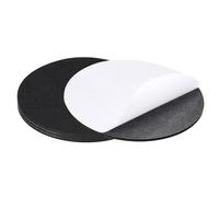 PATIKIL 4pcs Almohadillas de Fieltro para Muebles, 254mm/10 Fieltro Adhesivo Belcro Redondo Antideslizantes Protectores para Patas de Mesa Silla Lámpara Muebles, Negro