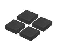 PATIKIL 4Pcs Almohadillas de Goma Antivibración 1.97" x 1.97" x 0.6" Negro