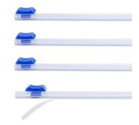 PATIKIL 4pcs Cortador Plástico, Cortador Deslizante Plástico 19in Instalación Autoadhesiva Reemplazo para Dispensador Papel Aluminio Papel Encerado Pergamino Envoltura, Azul