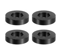 PATIKIL 4pcs M10 Separadores de Aluminio, Espaciadores Redondos de Metal Espaciadores Metálicos de Aluminio para M10 Tornillo Pernos, 5x10.5x20mm (L*ID*OD), Negro