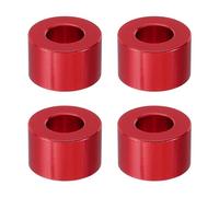 PATIKIL 4pcs M8 Separadores de Aluminio, Espaciadores Redondos de Metal Espaciadores Metálicos de Aluminio para M8 Tornillo Pernos, 10x8.2x16mm (L*ID*OD), Rojo