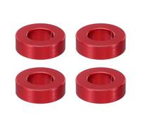 PATIKIL 4pcs M8 Separadores de Aluminio, Espaciadores Redondos de Metal Espaciadores Metálicos de Aluminio para M8 Tornillo Pernos, 5x8.2x16mm (L*ID*OD), Rojo
