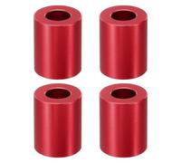 PATIKIL 4pcs M8 Separadores de Aluminio, Espaciadores Redondos de Metal Espaciadores Metálicos de Aluminio para M8 Tornillo Pernos, 20x8.2x16mm (L*ID*OD), Rojo