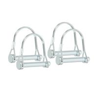 PATIKIL 4Pcs Pasador de Seguridad Pin de Bloqueo de Alambre, 8x50mm Pasador de Bloqueo Remolque Acoplador, Pasador de Bloqueo de Eje para Remolques Agrícolas Grandes Césped Jardín