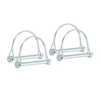 PATIKIL 4Pcs Pasador de Seguridad Pin de Bloqueo de Alambre, 8x70mm Pasador de Bloqueo Remolque Acoplador, Pasador de Bloqueo de Eje para Remolques Agrícolas Grandes Césped Jardín