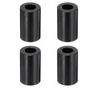 PATIKIL 4pcs Separadores de Aluminio M6 6.2mm DI x 12mm de Negro | Separador Redondo, Separadores Metálicos sin Roscas, para Tornillos M6 de 6.2mm, 19mm de Longitud