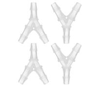 PATIKIL 4pcs Y Conectores de Bomba de Aire para Acuario, Conector de Tubo Plástico de 3 Vías Unión Transparente Conexión de Manguera Empalmador Adaptador para Aire Agua Tuberías, 1/4"