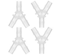 PATIKIL 4pcs Y Conectores de Bomba de Aire para Acuario, Conector de Tubo Plástico de 3 Vías Unión Transparente Conexión de Manguera Empalmador Adaptador para Aire Agua Tuberías, 1/2"