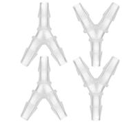 PATIKIL 4pcs Y Conectores de Bomba de Aire para Acuario, Conector de Tubo Plástico de 3 Vías Unión Transparente Conexión de Manguera Empalmador Adaptador para Aire Agua Tuberías, 5/16"