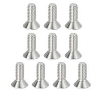 PATIKIL 5/16-18 x 7/8" Tornillos de Cabeza Plana Avellanada, Paquete de 10 Pernos Avellanados Planos Hexagonal de Acero Inoxidable 304 18-8 Rosca Completa Grado 6.8